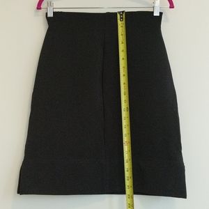Vintage Blue stretchy black side slit pencil skirt